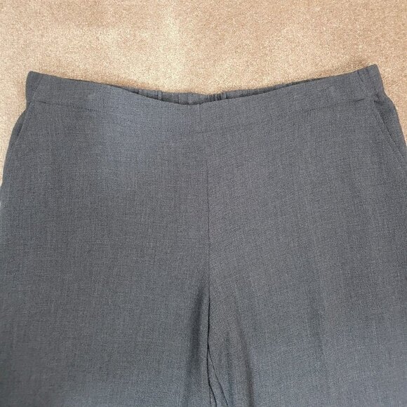 Pure Jill by J. Jill Wide Leg Crepe Pants Trousers Gray Sz XL Women's Relaxed - Picture 4 of 12